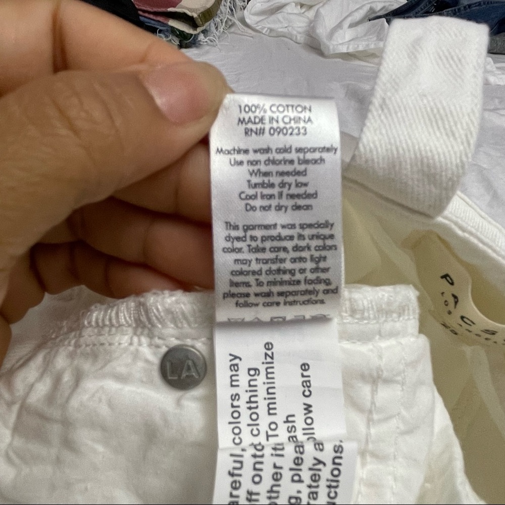 NWT! Pacsun  Overall White Denim Short Size 25 - Picture 9 of 9
